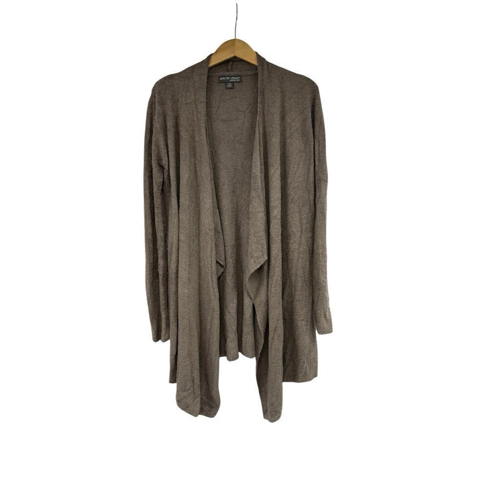 Barefoot Dreams Cozychic Lite‎ Light Brown Soft Handkerchief Hem Cardigan S/M